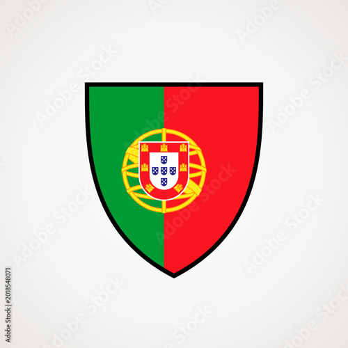 Shield with flag of Portugal Free Download Shield with flag of Portugal - GFXLoad