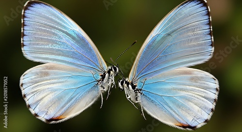 Beautiful Blue Butterfly in Flight.