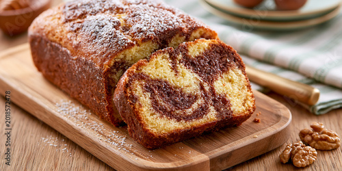 Homemade Marble Cake Dessert and Bakery Photography