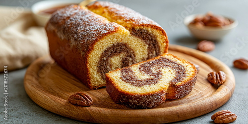 Homemade Marble Cake Dessert and Bakery Photography