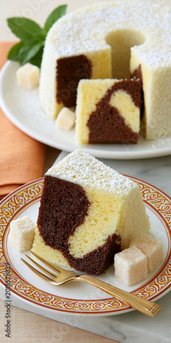 Homemade Marble Cake Dessert and Bakery Photography