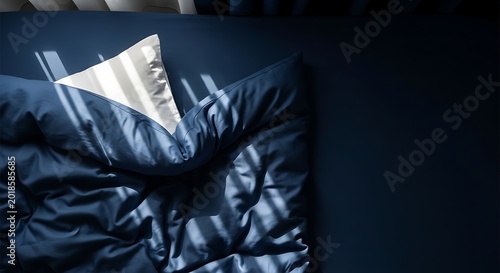 Dark Blue Leather Sofa Interior.