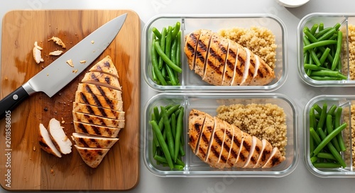Grilled Chicken Meal Prep Containers.