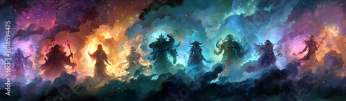 Cosmic Deities in a Nebula