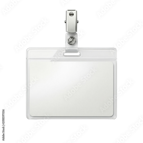 Foto Clear Horizontal ID Badge Holder