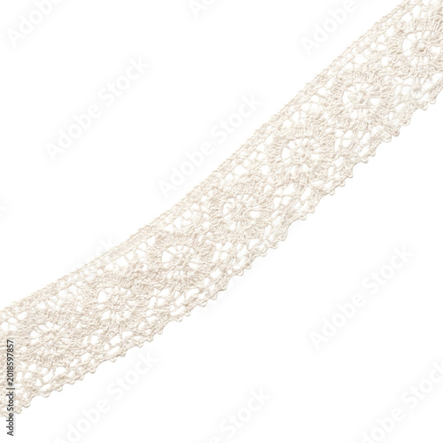 Foto White Lace Ribbon Strip