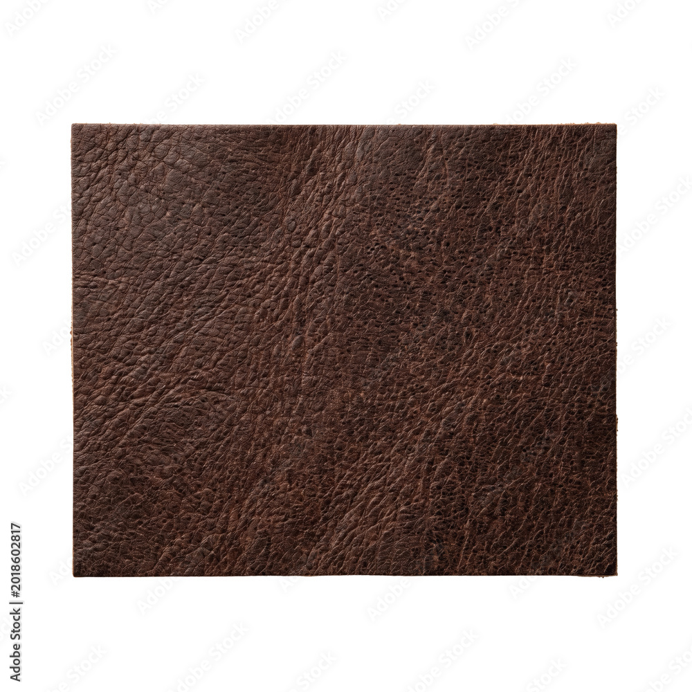 Fototapeta premium Brown Leather Texture Swatch Square