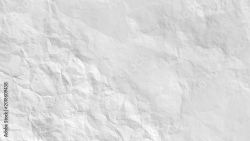 Foto Crumpled white paper texture heavy wrinkles 3D render