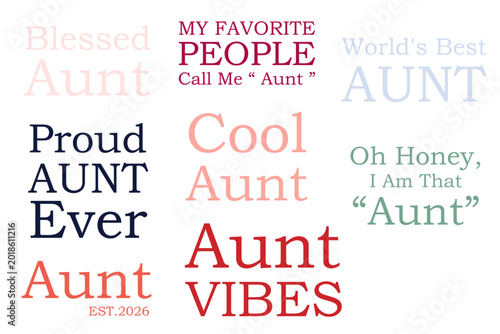 Aunt Typography Designs Bundle