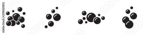 Bild auf Leinwand Soap bubbles icon set