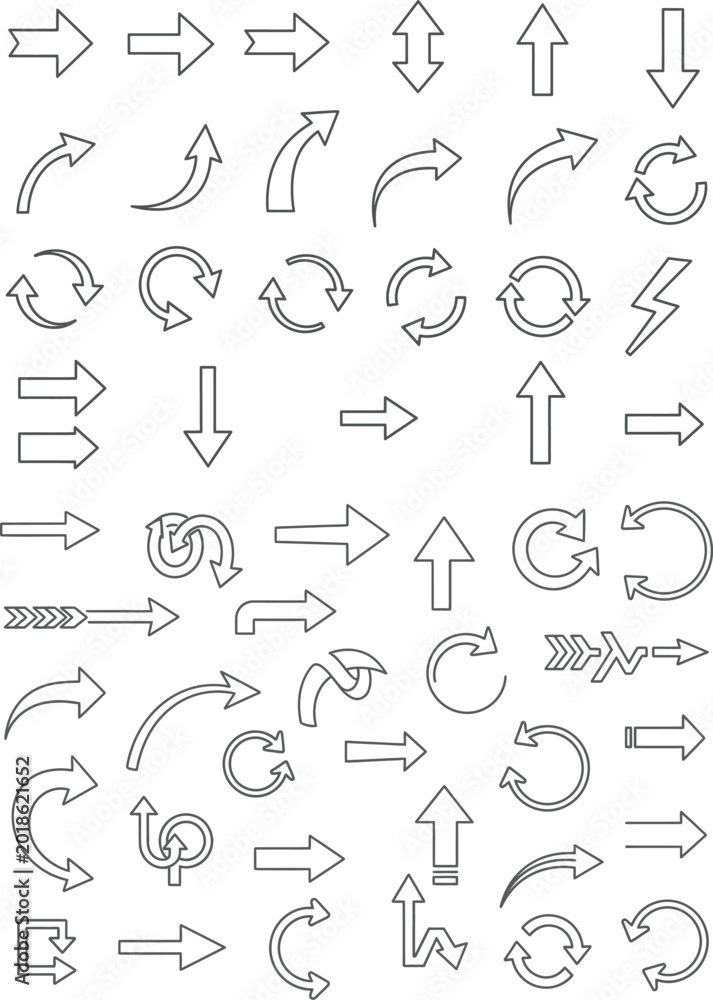 Fototapeta premium Comprehensive collection of directional arrows in various styles isolated on transparent background