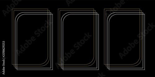 Bild auf Leinwand Thin golden frame set