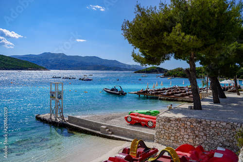 amazing beach of Ksamil , Albania , touristic destination