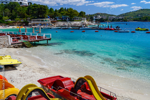 amazing beach of Ksamil , Albania , touristic destination