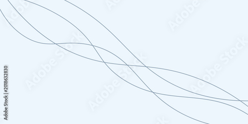 Digital graphical abstract background set. Curved thin wavy line background for artist. Flowing wavy stroke elements on white page. Thin line wavey background on isolated white background.