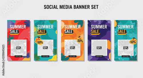 Vibrant abstract colorful organic shapes with 