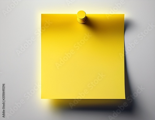yellow reminder note standing out on a white background