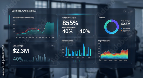 Business automation ai dashboard metrics display