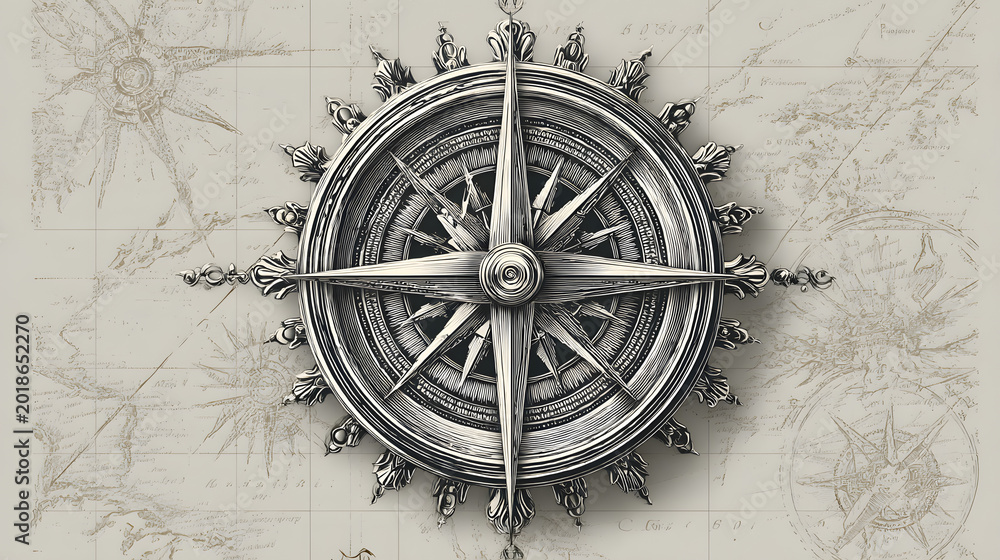 Fototapeta premium compass Stock Vector