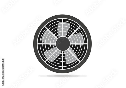 Foto Industrial Electric Fan Close Up.