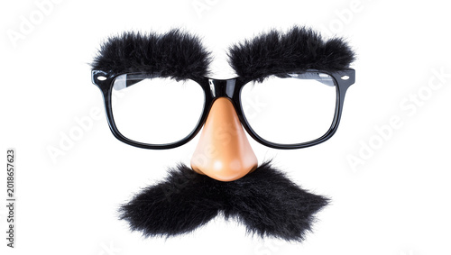 фотографія Black Fuzzy Eyeglasses and Nose with Mustache Costume Props