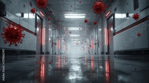 Quarantine Hospital Corridor During Hantavirus Outbreak