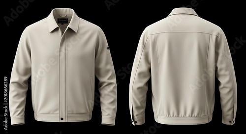 Mockup of a cream color work jacket for men
