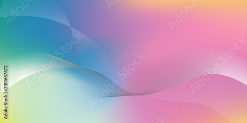 Foto Retro holographic Business Landing page with futuristic vibe gradient lines wave