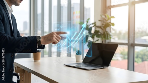 Business Growth Analytics with Digital Chart Interface
