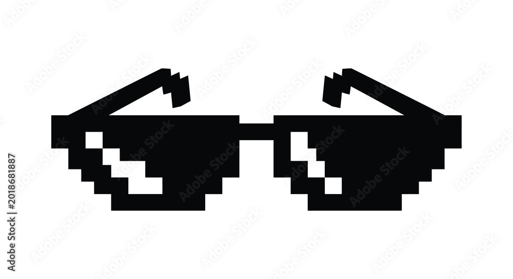 Fototapeta premium pixelated sunglasses silhouette high quality professional detailed modern