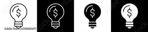 Konstfotografi Business Idea White Black Icon Vector Illustration