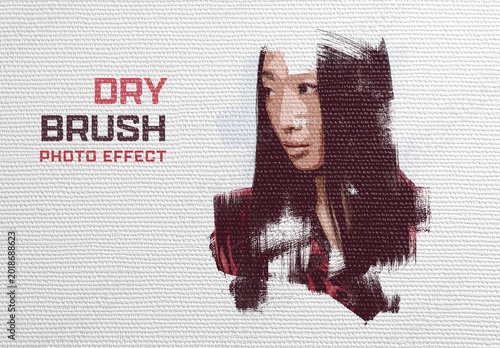 Dry Brush Canvas Effect
