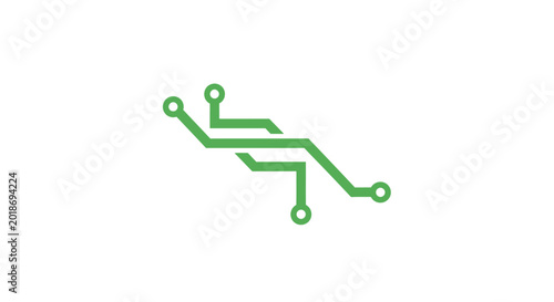 Tableau sur toile Green circuit board electronic component.