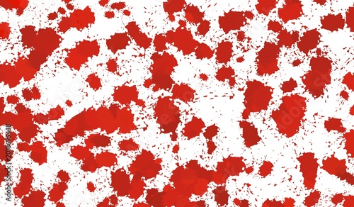 Red Ink Splatter Background. Abstract Paint Stain Texture. Modern Grunge Style.
