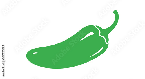 Canvastavla Green jalapeno pepper vegetable closeup.