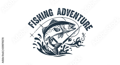 Photos Fish jumping out of water illustration.
