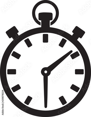 Black stopwatch icon Vector