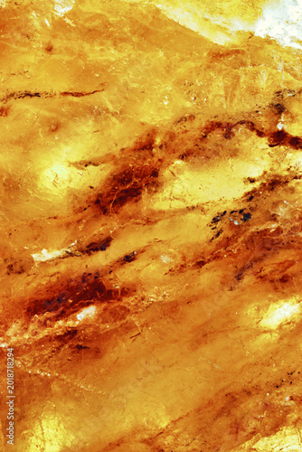 Schilderij op canvas Abstract texture of Himalayan salt slab, macro view of white crystal formations and mineral veins and cracks