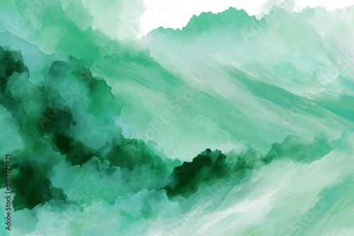 mountain landscape with clouds