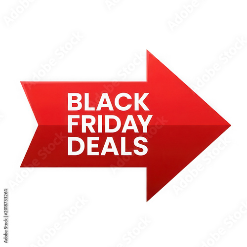 Black friday deals red arrow graphic