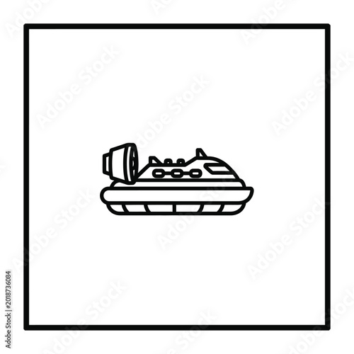 Foto Futuristic hovercraft silhouette vector icon for advanced transport and modern a