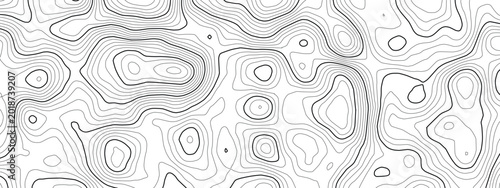 Fotografía Ocean floor topography map with nautical and radar patterns