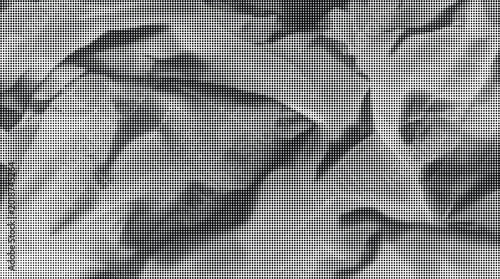 Foto Crinkled grey fabric texture fills the entire view