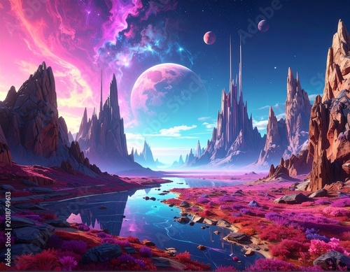 Otherworldly alien landscape