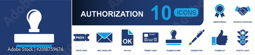 Φωτογραφία Authorization icon set