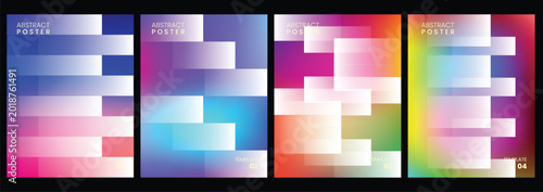 Abstract Blur Gradient Stripe Poster collection. Mesh Gradient Blurred Stripe pattern background. Futuristic Motion Backgrounds Defocused Bright Stripe line
