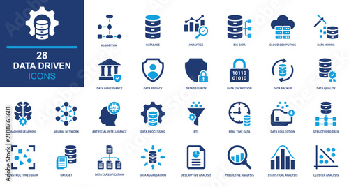 Fényképezés Data driven icon set