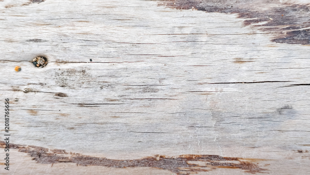 Naklejka premium Weathered wood background showing a neutral textured surface