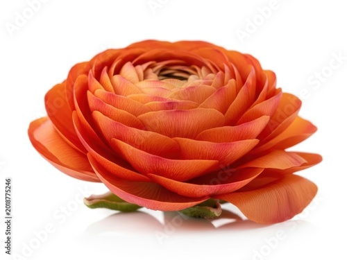 Vibrant orange ranunculus flower