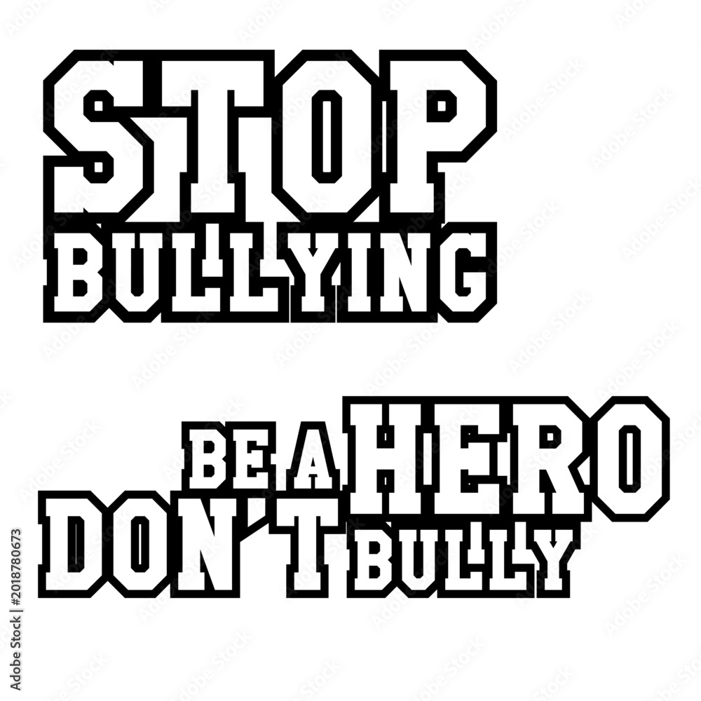 Fototapeta premium Stop Bullying Poster Sign Illustration, Stop Bullying Campaign Template Vector